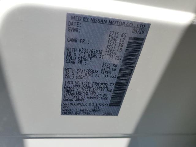 2020 INFINITI QX60 LUXE 5N1DL0MN2LC511559