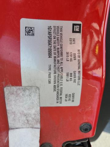 2010 CHEVROLET COBALT 2LT - 1G1AF5F56A7189984