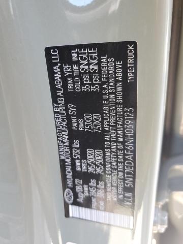 2022 HYUNDAI SANTA CRUZ 5NTJEDAF6NH039123