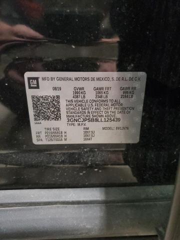 2020 CHEVROLET TRAX 1LT 3GNCJPSB8LL125439