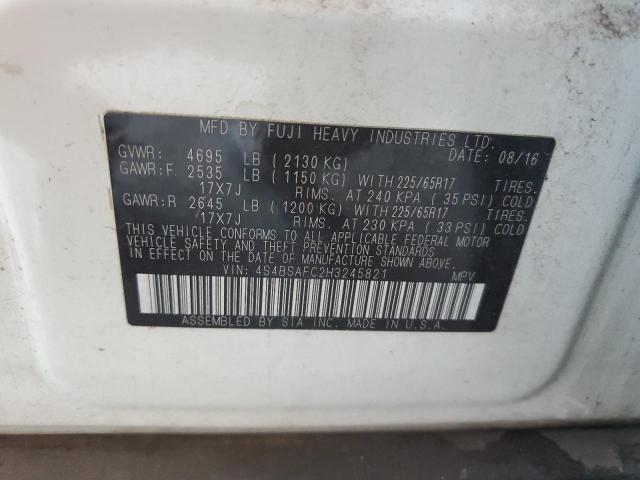 2017 SUBARU OUTBACK 2. - 4S4BSAFC2H3245821