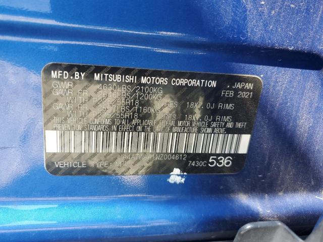 2022 MITSUBISHI ECLIPSE CR JA4ATWAA1NZ004612