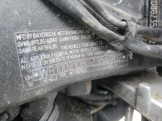2016 BMW S 1000 RR WB10D2108GZ354902