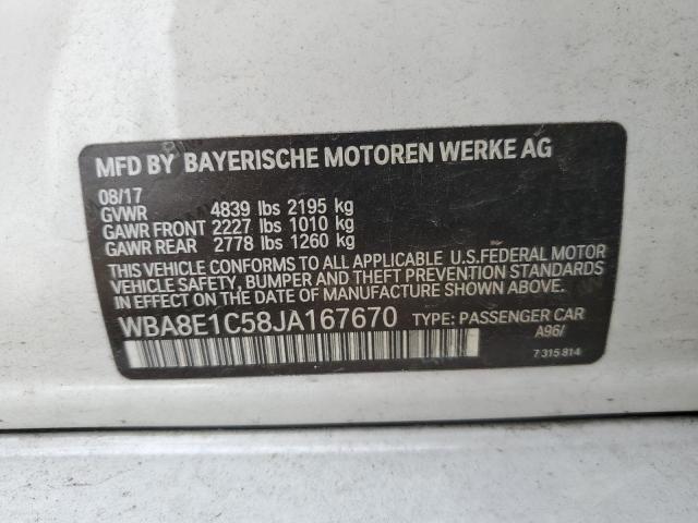 2018 BMW 330E WBA8E1C58JA167670