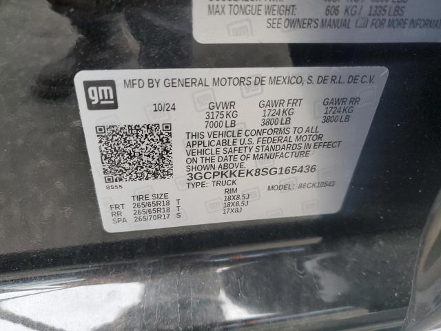 2025 CHEVROLET SILVERADO K1500 LT-L 3GCPKKEK8SG165436