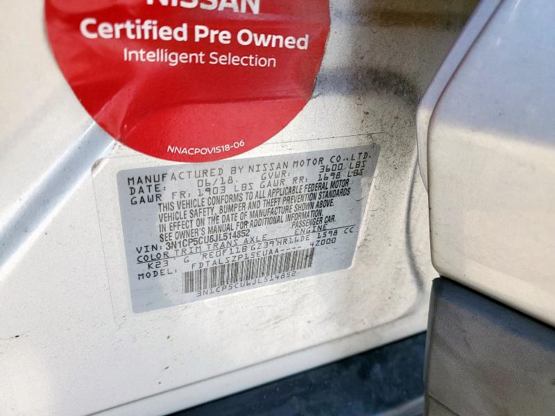 2018 NISSAN KICKS S 3N1CP5CU6JL514852