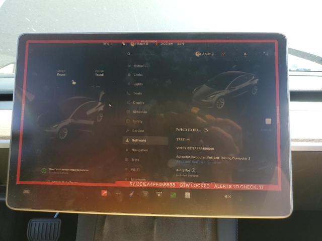 2023 TESLA MODEL 3 5YJ3E1EA4PF456598