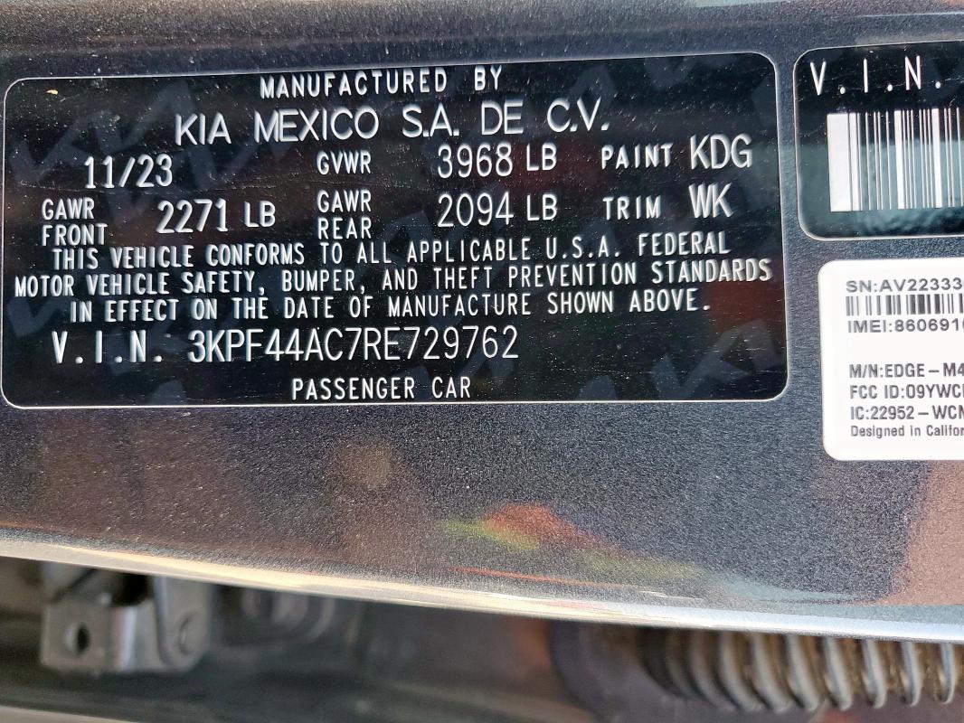 2024 KIA FORTE GT 3KPF44AC7RE729762