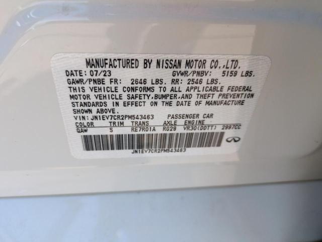 2023 INFINITI Q50 SENSOR JN1EV7CR2PM543463