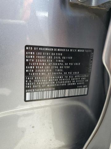 2022 VOLKSWAGEN TIGUAN SE 3VVCB7AX8NM059816
