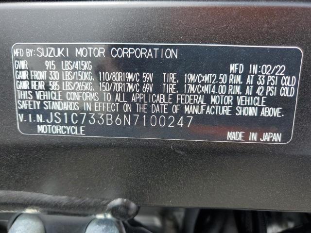 2022 SUZUKI DL650 JS1C733B6N7100247