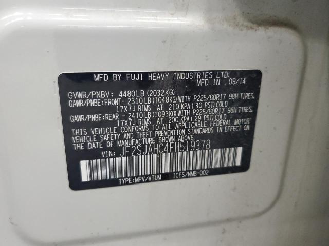 2015 SUBARU FORESTER 2 JF2SJAHC4FH519378