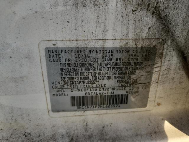 2017 NISSAN VERSA S 3N1CN7AP7HL825571