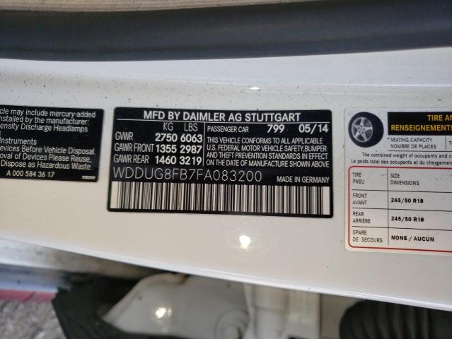 2015 MERCEDES-BENZ S 550 4MATIC WDDUG8FB7FA083200