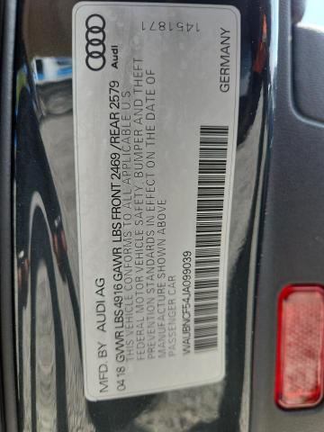 2018 AUDI A5 PREMIUM WAUBNCF54JA099039