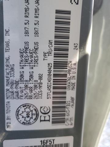 2025 TOYOTA TUNDRA CRE - 5TFLA5EC4SX040425