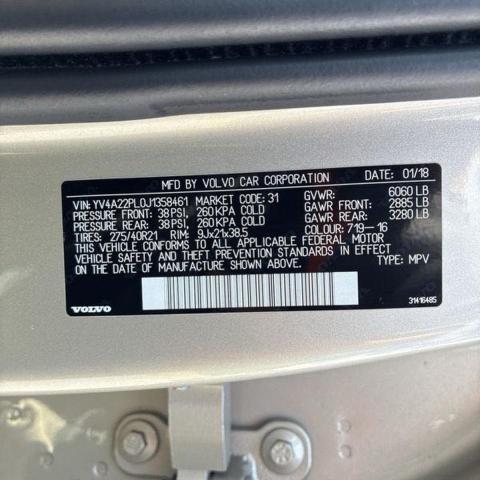 2018 VOLVO XC90 T6 YV4A22PL0J1358461