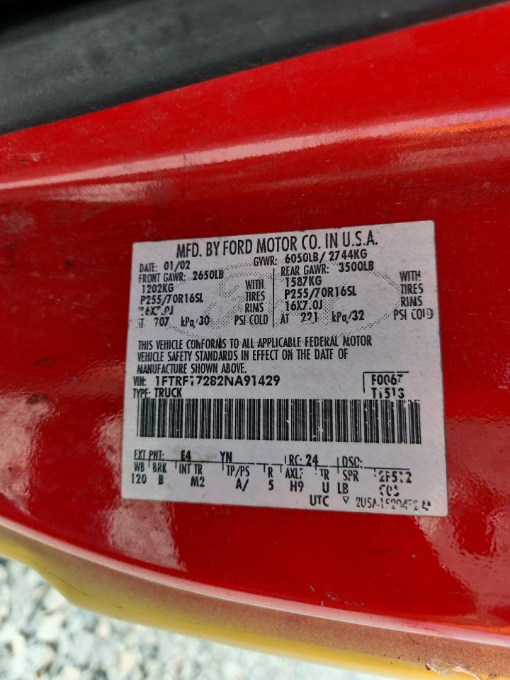 Lot #3297175868 2002 FORD F150