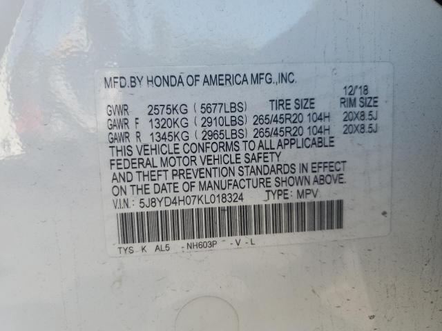 2019 ACURA MDX A-SPEC - 5J8YD4H07KL018324