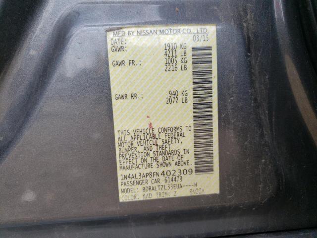 2015 NISSAN ALTIMA 2.5 #3292507685