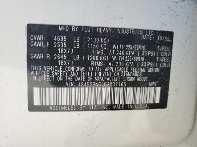 2016 SUBARU OUTBACK 2.5I LIMITED #3293740926