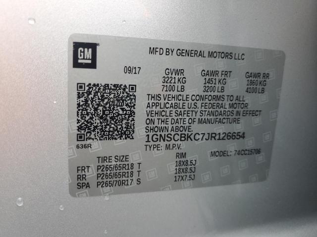 2018 CHEVROLET TAHOE C150 1GNSCBKC7JR126654