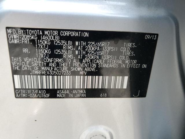 2013 TOYOTA RAV4 XLE - JTMRFREV3D5027233