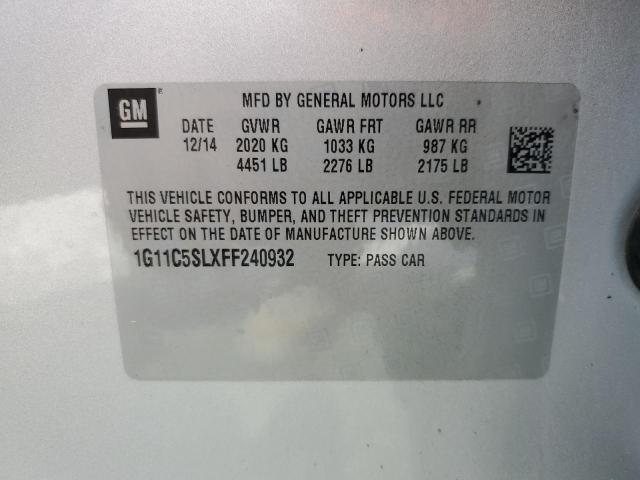 2015 CHEVROLET MALIBU 1LT #3281635387