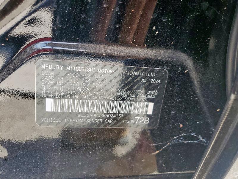2024 MITSUBISHI MIRAGE ES ML32AUHJ3RH024157