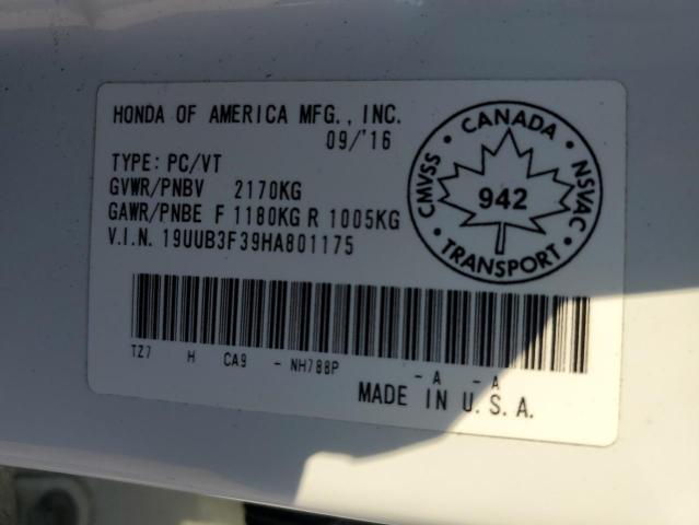 2017 ACURA TLX 19UUB3F39HA801175