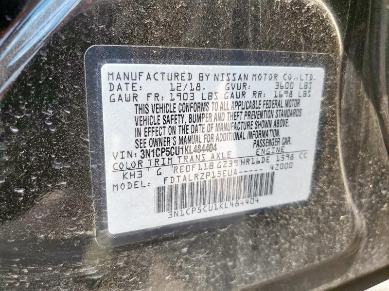 2019 NISSAN KICKS S - 3N1CP5CU1KL484404