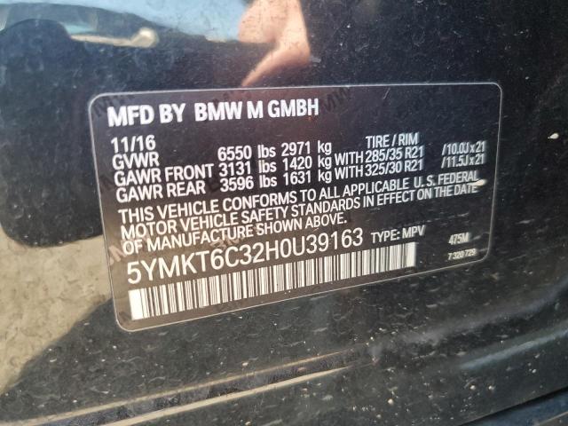 2017 BMW X5 M 5YMKT6C32H0U39163