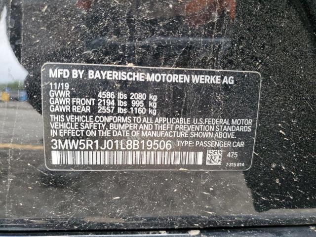 2020 BMW 330I 3MW5R1J01L8B19506