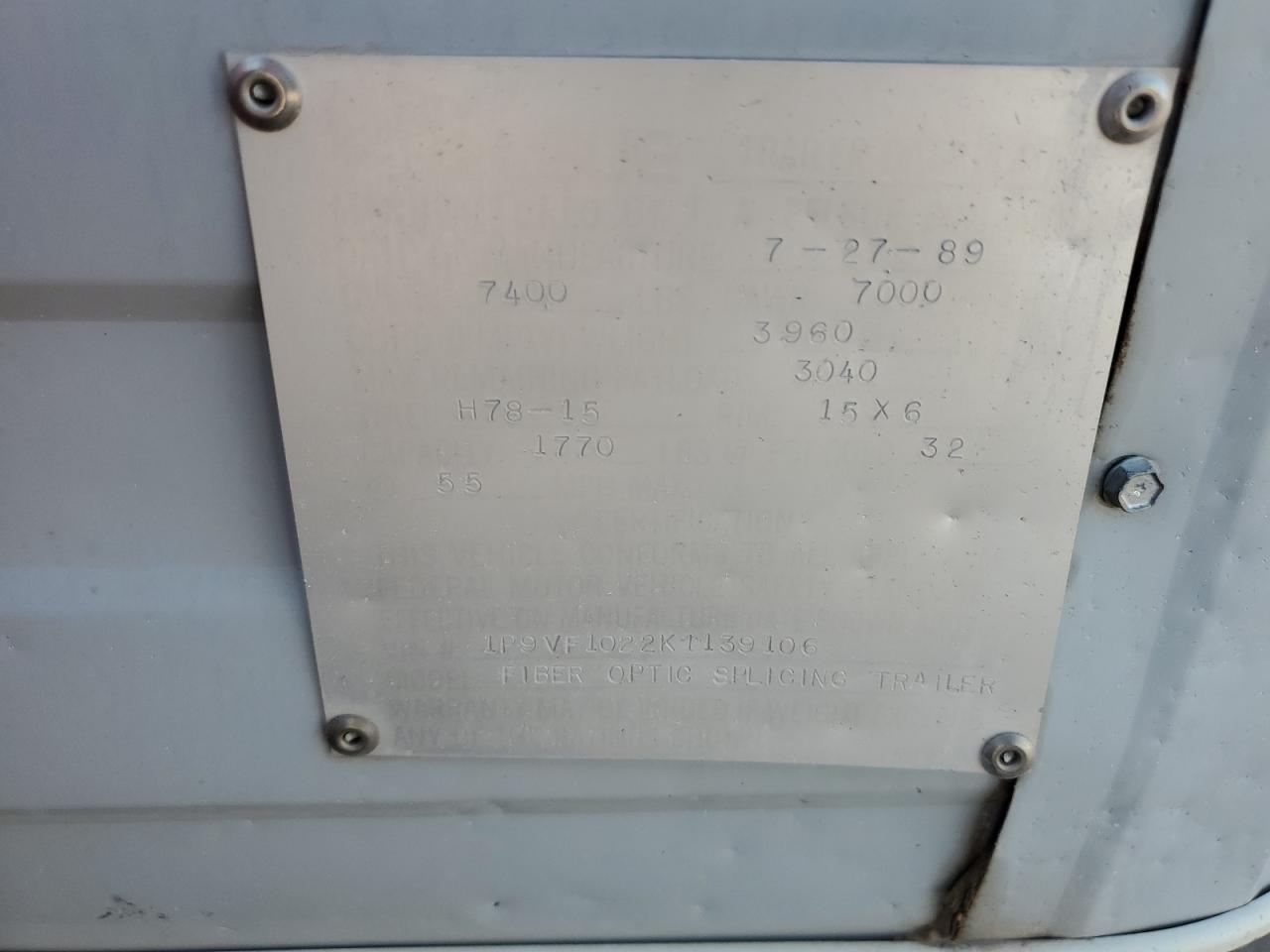 Lot #3304168442 1989 PELSUE UNKNOWN