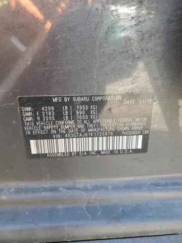 2019 SUBARU IMPREZA SPORT 4S3GTAJ61K1725876