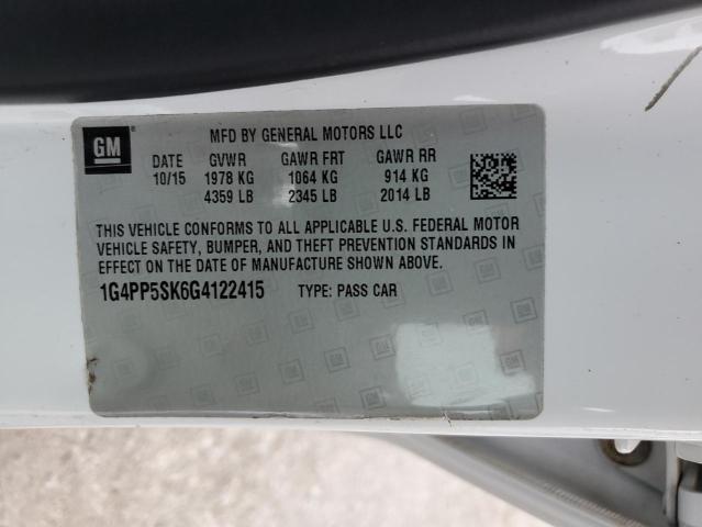 2016 BUICK VERANO 1G4PP5SK6G4122415