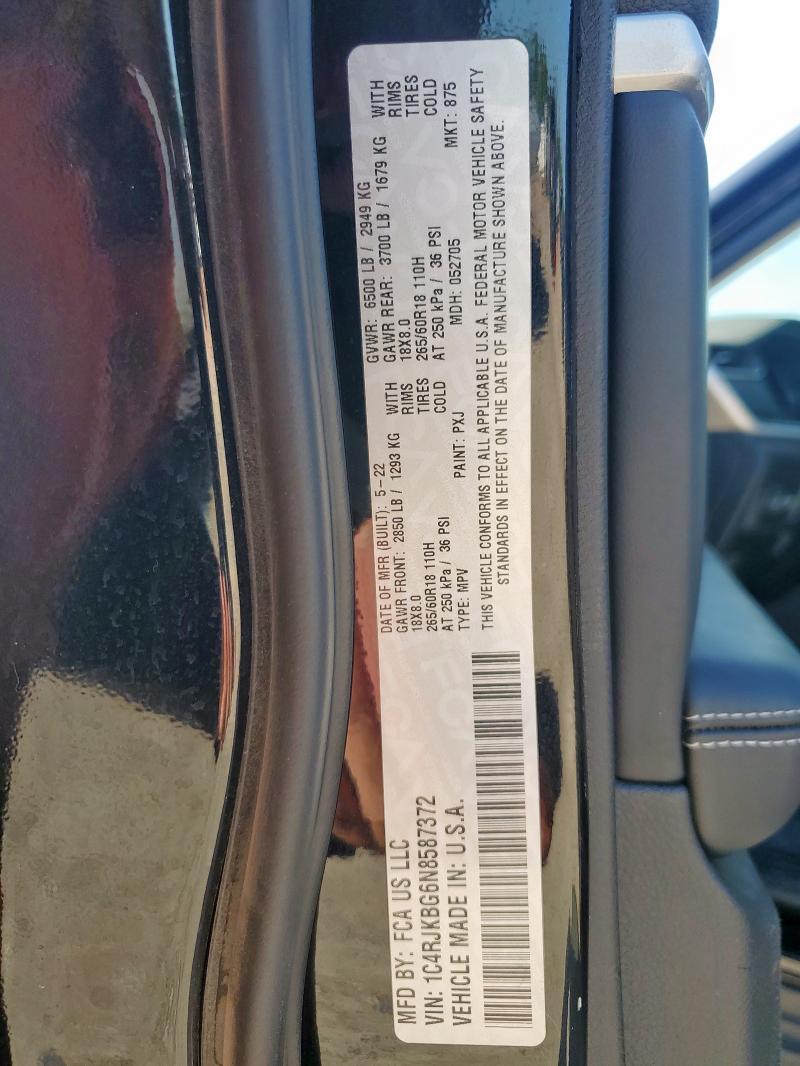 2022 JEEP GRAND CHER 1C4RJKBG6N8587372