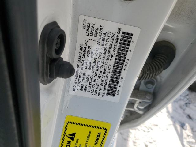 2019 HONDA CIVIC LX 2HGFC2F69KH519704