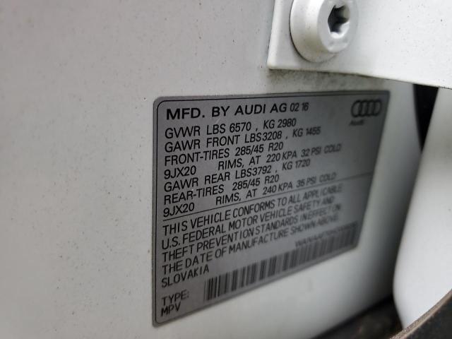 2017 AUDI Q7 PRESTIG WA1VAAF70HD009390