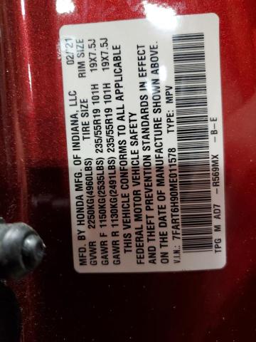 2021 HONDA CR-V TOURI 7FART6H90ME011578