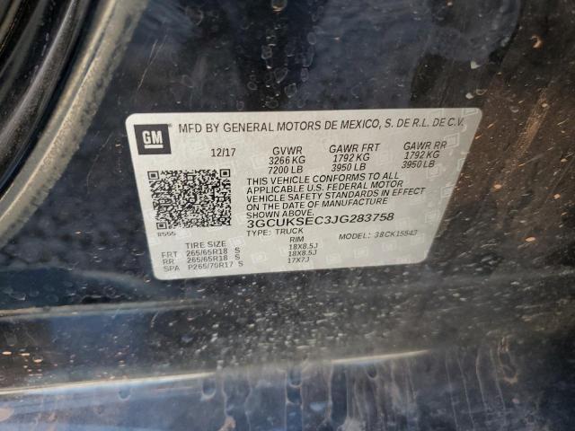 2018 CHEVROLET SILVERADO - 3GCUKSEC3JG283758