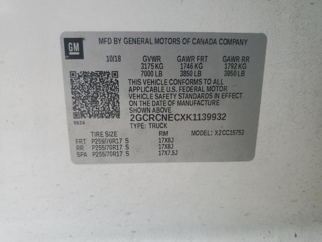 2019 CHEVROLET SILVERADO LD C1500 - 2GCRCNECXK1139932