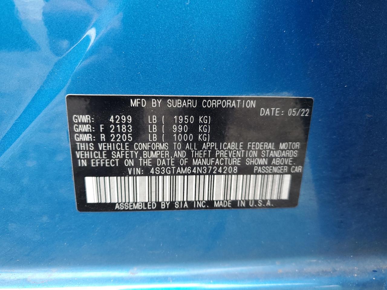 SUBARU IMPREZA SPORT