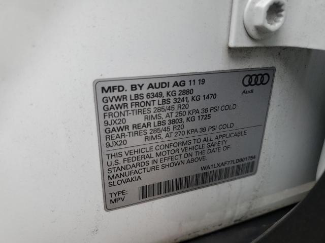 2020 AUDI Q7 PREMIUM WA1LXAF77LD001754
