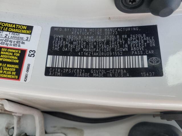 2024 TOYOTA CAMRY TRD 4T1KZ1AK0RU091552