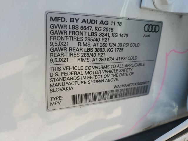 2019 AUDI Q7 PRESTIG - WA1VAAF71KD020017