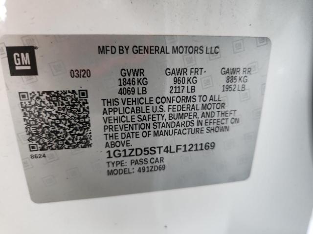 2020 CHEVROLET MALIBU LT 1G1ZD5ST4LF121169