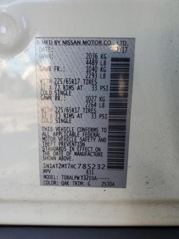2017 NISSAN ROGUE S 5N1AT2MT7HC785232