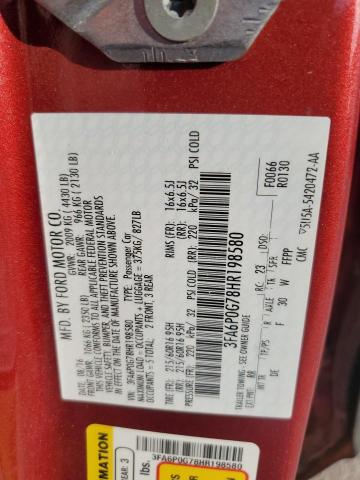 2017 FORD FUSION S 3FA6P0G78HR198580