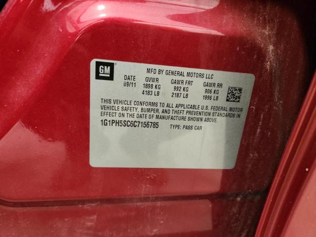 2012 CHEVROLET CRUZE LTZ - 1G1PH5SC6C7156785